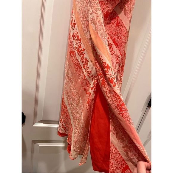 VINTAGE Express One Shoulder Pink Scarf Dress - Picture 7 of 7